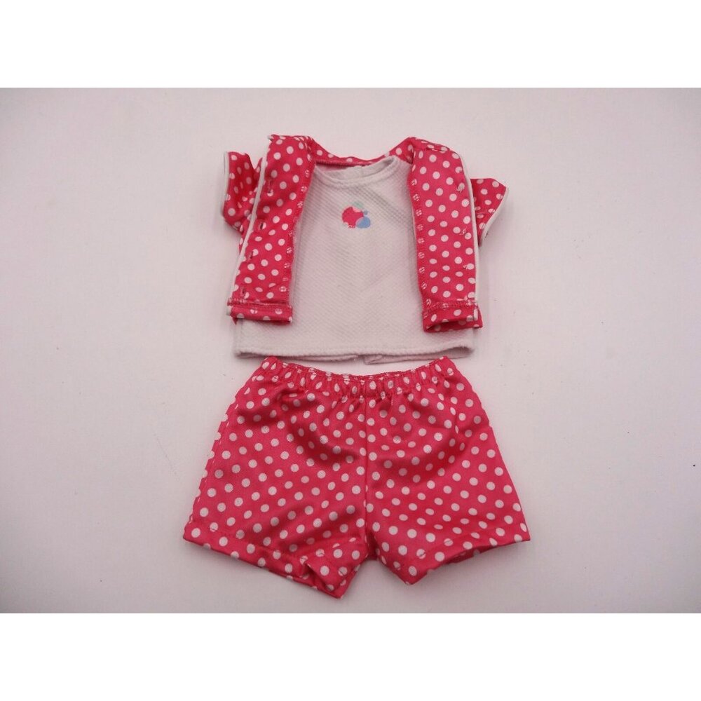American Girl of Today Doll DOT PJs‎  2003 Top Shorts Button Overtop